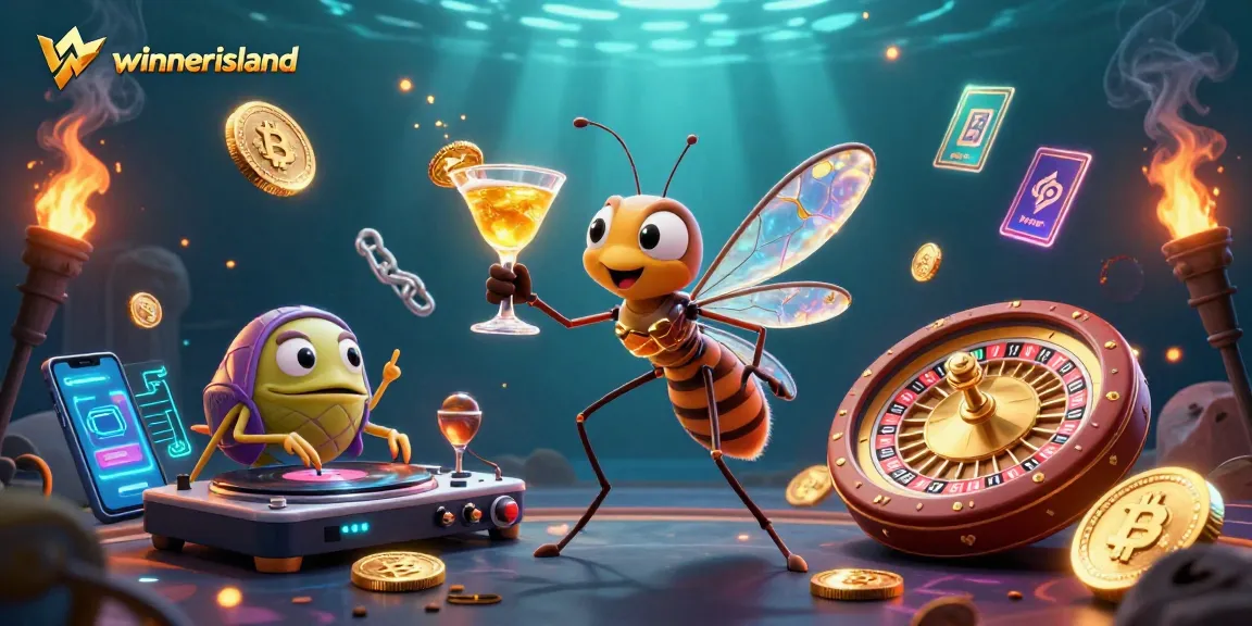 Win big at winnerisland with a vibrant casino scene showcasing immersive gaming elements.