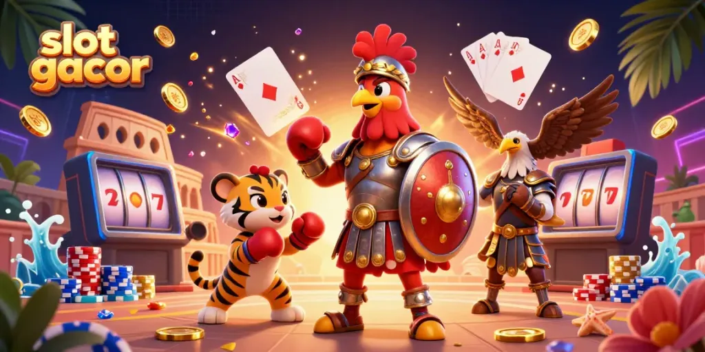 Experience excitement with slot gacor using vibrant casino elements and dynamic characters in action.