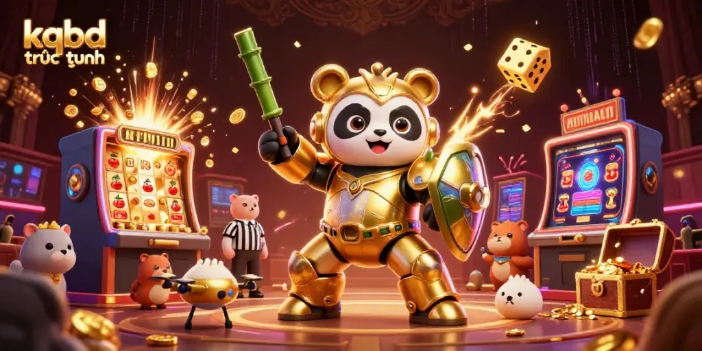 Engage with the thrills of kqbd trưc tuyên in this dynamic 3D casino illustration, showcasing lively competition and excitement.
